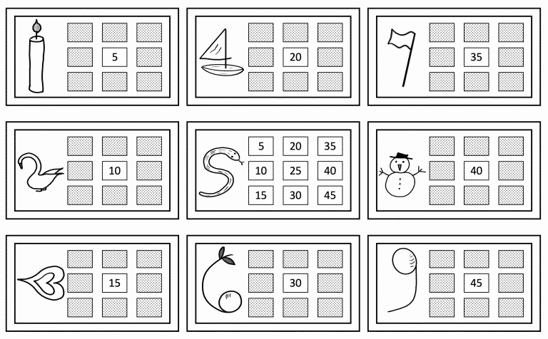 Five times table - worksheet